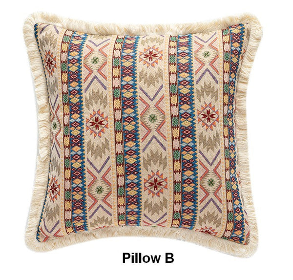 Bohemian Decorative Sofa Pillows for Living Room, Oriental Throw Pillow for Couch, Modern Geometric Decorative Throw Pillows for Bedroom-Grace Painting Crafts