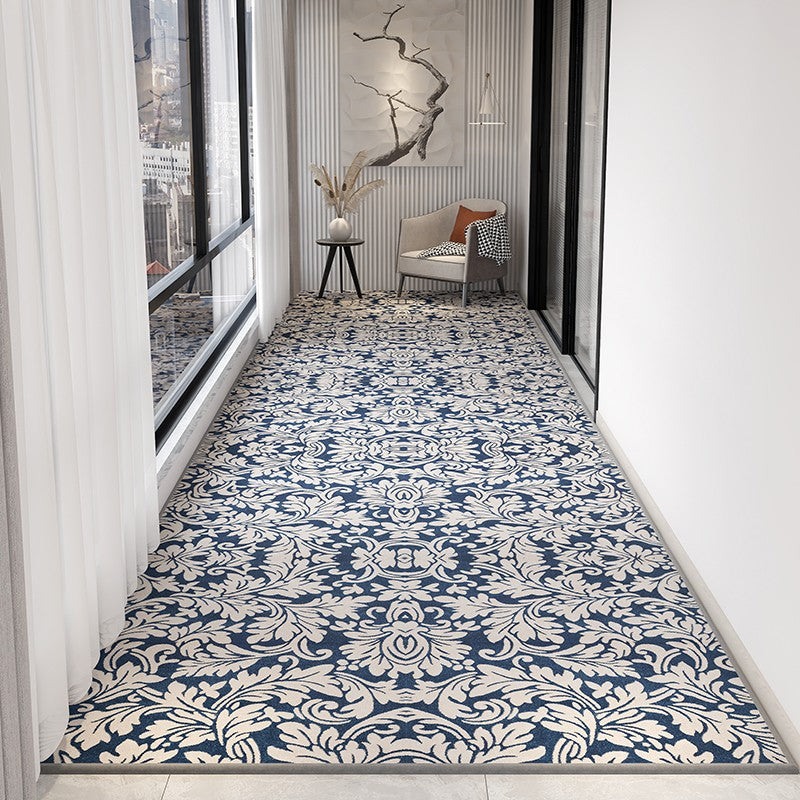 Bedroom Runner Rugs, Stain-resistant Non Slip Entrance Hallway Runners, Extra Long Narrow Blue Runner Rugs, Modern Long Hallway Runners, Contemporary Entryway Runner Rug Ideas-Grace Painting Crafts