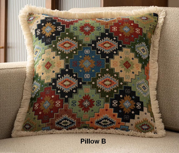 Bohemian Decorative Sofa Pillows for Living Room, Flower Decorative Pillows for Bedroom, Extra Large Modern Geometric Pillows-Grace Painting Crafts