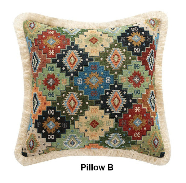 Bohemian Decorative Sofa Pillows for Living Room, Flower Decorative Pillows for Bedroom, Extra Large Modern Geometric Pillows-Grace Painting Crafts