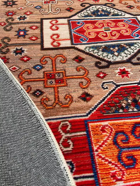 Morocco Area Rugs for Living Room, Persain Rugs for Bedroom, Traditional Colorful Persian Rugs, Vintage Area Rugs for Dining Room-Grace Painting Crafts