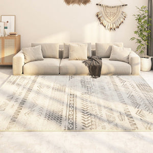 Hallway Modern Runner Rugs, Modern Runner Rugs Next to Bed, Contemporary Rug Ideas for Living Room, Extra Large Modern Rugs for Dining Room-Grace Painting Crafts