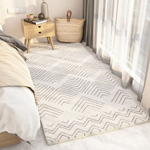 Entryway Modern Runner Rugs, Contemporary Modern Rugs for Living Room, Modern Runner Rugs for Hallway, Thick Modern Rugs Next to Bed-Grace Painting Crafts