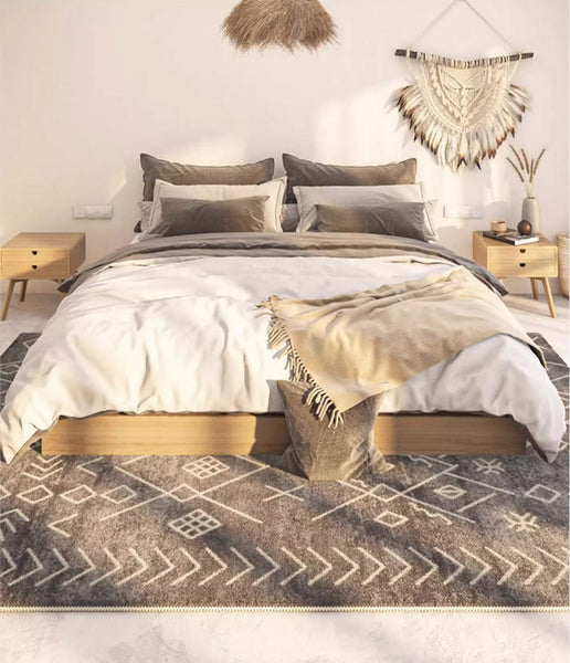 Thick Modern Rugs Next to Bed, Entryway Modern Runner Rugs, Contemporary Modern Rugs for Living Room, Modern Runner Rugs for Hallway-Grace Painting Crafts