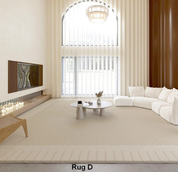 Bedroom Modern Rugs, Cream Color Geometric Modern Rugs, Modern Rugs for Dining Room, Contemporary Soft Rugs for Living Room-Grace Painting Crafts