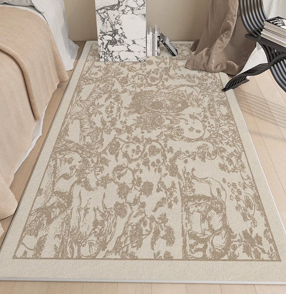 Contemporary Modern Rugs for Living Room, French Style Modern Rugs for Interior Design, Modern Rugs for Dining Room, Thick Soft Rugs under Coffee Table-Grace Painting Crafts