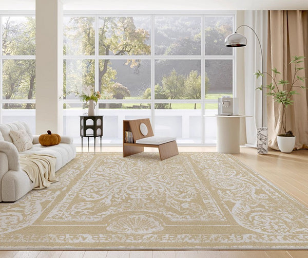 Living Room Contemporary Modern Rugs, Mid Century Modern Rugs for Interior Design, Soft Rugs under Coffee Table, Thick French Style Modern Rugs for Dining Room-Grace Painting Crafts