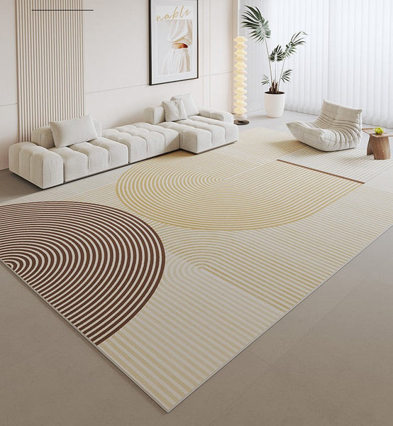 Modern Living Room Rug Placement Ideas, Modern Geometric Carpets for Office, Bedroom Modern Area Rugs, Modern Area Rugs under Dining Room Table-Grace Painting Crafts