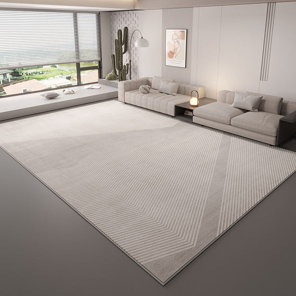 Large Contemporary Floor Carpets, Living Room Modern Area Rugs, Grey Geometric Modern Rugs in Bedroom, Dining Room Modern Rugs-Grace Painting Crafts