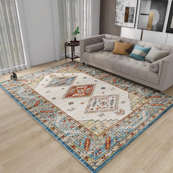 Morocco Area Rugs for Living Room, Traditional Persain Rugs for Bedroom, Traditional Colorful Persian Rugs, Vintage Area Rugs for Dining Room-Grace Painting Crafts