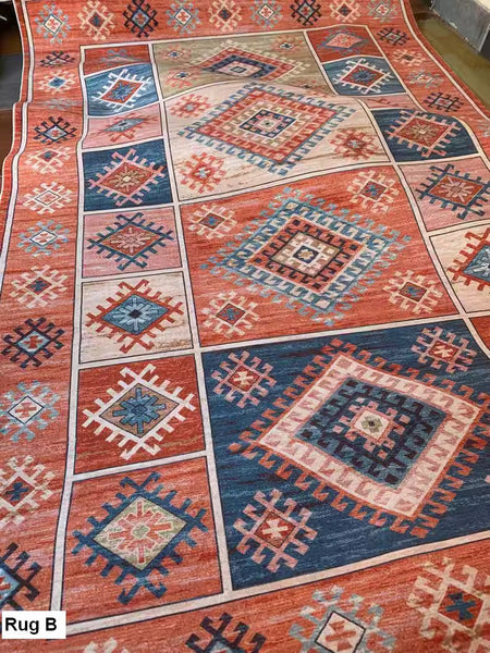 Morocco Area Rugs for Living Room, Traditional Persain Rugs for Bedroom, Traditional Colorful Persian Rugs, Vintage Area Rugs for Dining Room-Grace Painting Crafts