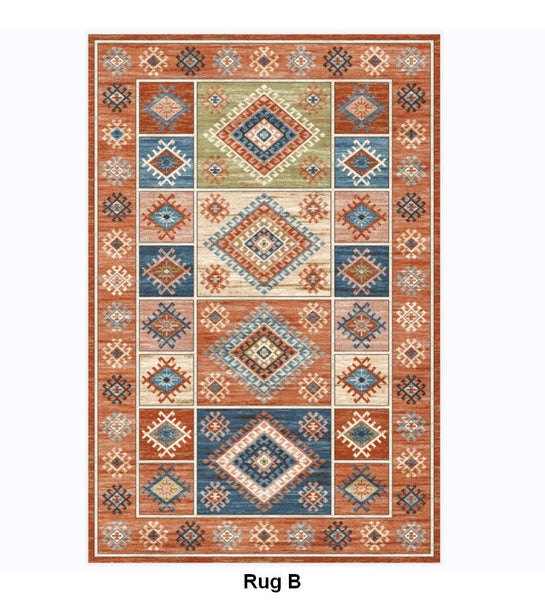 Morocco Area Rugs for Living Room, Traditional Persain Rugs for Bedroom, Traditional Colorful Persian Rugs, Vintage Area Rugs for Dining Room-Grace Painting Crafts