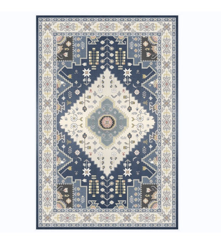 Vintage Area Rugs for Dining Room, Morocco Area Rugs for Living Room, Traditional Persain Rugs for Bedroom, Traditional Colorful Persian Rugs-Grace Painting Crafts