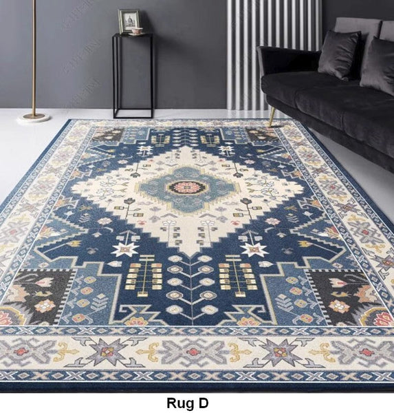 Morocco Area Rugs for Living Room, Traditional Persain Rugs for Bedroom, Traditional Colorful Persian Rugs, Vintage Area Rugs for Dining Room-Grace Painting Crafts