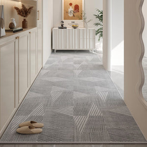 Contepmorary Modern Long Hallway Runners, Gray Entrance Hallway Runners, Long Narrow Runner Rugs, Long Hallway Runners, Entryway Runner Rug Ideas-Grace Painting Crafts