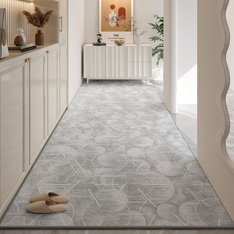 Long Hallway Runners, Gray Long Narrow Runner Rugs, Contepmorary Modern Long Hallway Runners, Entrance Hallway Runners, Entryway Runner Rug Ideas-Grace Painting Crafts