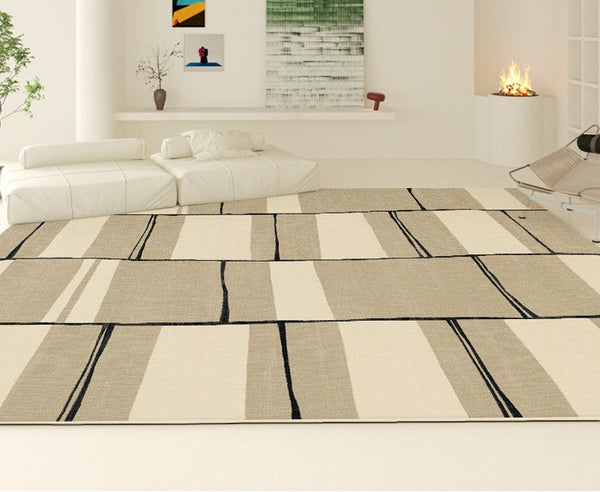 Bedroom Modern Floor Rugs, Modern Area Rug for Living Room, Contemporary Soft Rugs under Sofa, Large Area Rugs for Office-Grace Painting Crafts