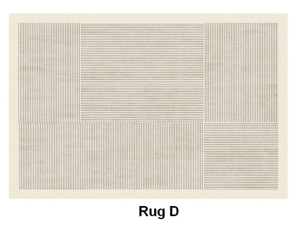 Soft Modern Rugs under Coffee Table, Modern Living Room Area Rugs, Geometric Floor Carpets, Bedroom Modern Rugs, Modern Rugs for Dining Room Table-Grace Painting Crafts