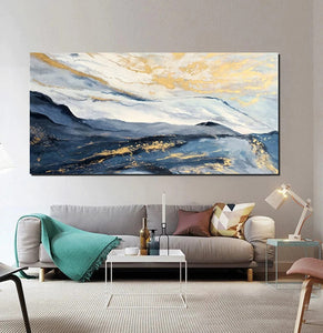 Acrylic Abstract Painting Behind Couch, Buy Paintings Online, Large Painting on Canvas, Living Room Wall Art Paintings, Simple Acrylic Painting Ideas-Grace Painting Crafts