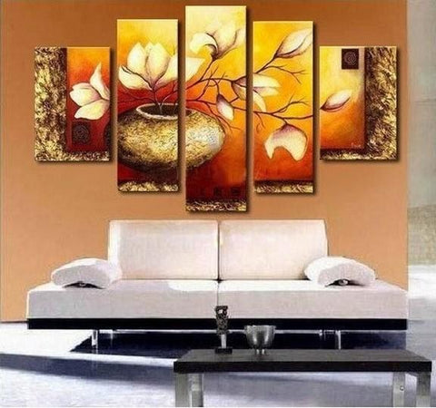 Large Abstract Painting, Acrylic Flower Painting, Abstract Flower Painting, Heavy Texture Painting, Living Room Wall Art Painting-Grace Painting Crafts