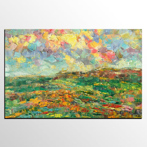 Abstract Mountain Painting, Mountain Landscape Painting, Custom Original Painting Painting on Canvas, Heavy Texture Paintings-Grace Painting Crafts