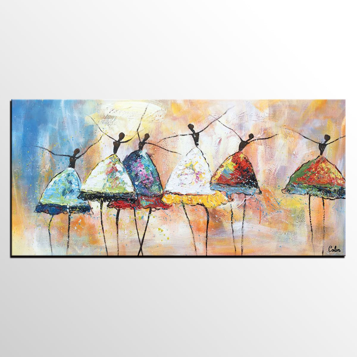 Acrylic Canvas Painting, Ballet Dancer Painting, Wall Art Paintings, Abstract Painting for Living Room, Custom Abstract Painting, Buy Art Online-Grace Painting Crafts