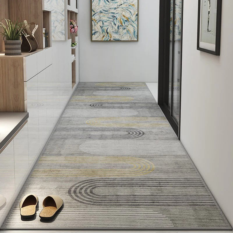 Modern Long Hallway Runners, Stain-resistant Non Slip Kitchen Runner Rugs, Washable Entryway Runner Rugs, Long Hallway Runners, Extra Long Narrow Runner Rugs, Entrance Hallway Grey Runners-Grace Painting Crafts