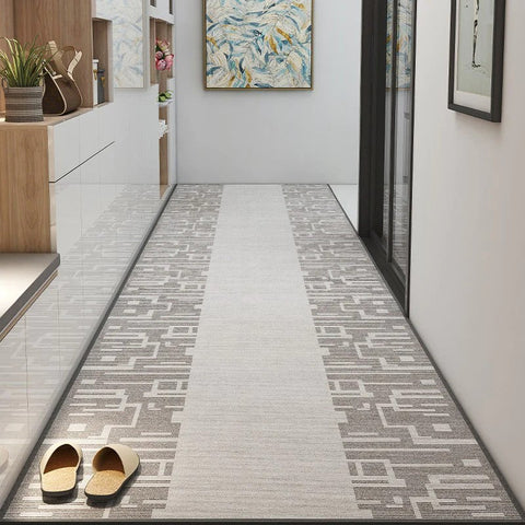 Entryway Runner Rug Ideas, Light Grey Modern Long Hallway Runners, Stain-resistant Non Slip Kitchen Runner Rugs, Long Hallway Runners, Extra Long Narrow Runner Rugs, Washable Entrance Hallway Runners-Grace Painting Crafts