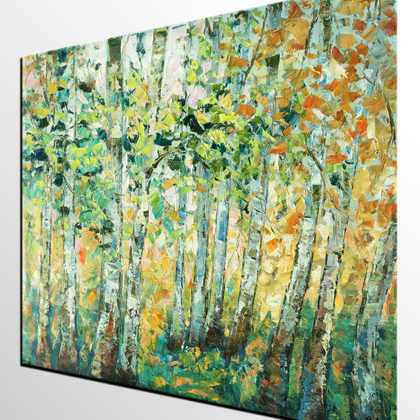 Landscape Painting, Autumn Tree Painting, Original Wall Art, Custom Large Canvas Art, Original Artwork, Canvas Oil Painting-Grace Painting Crafts