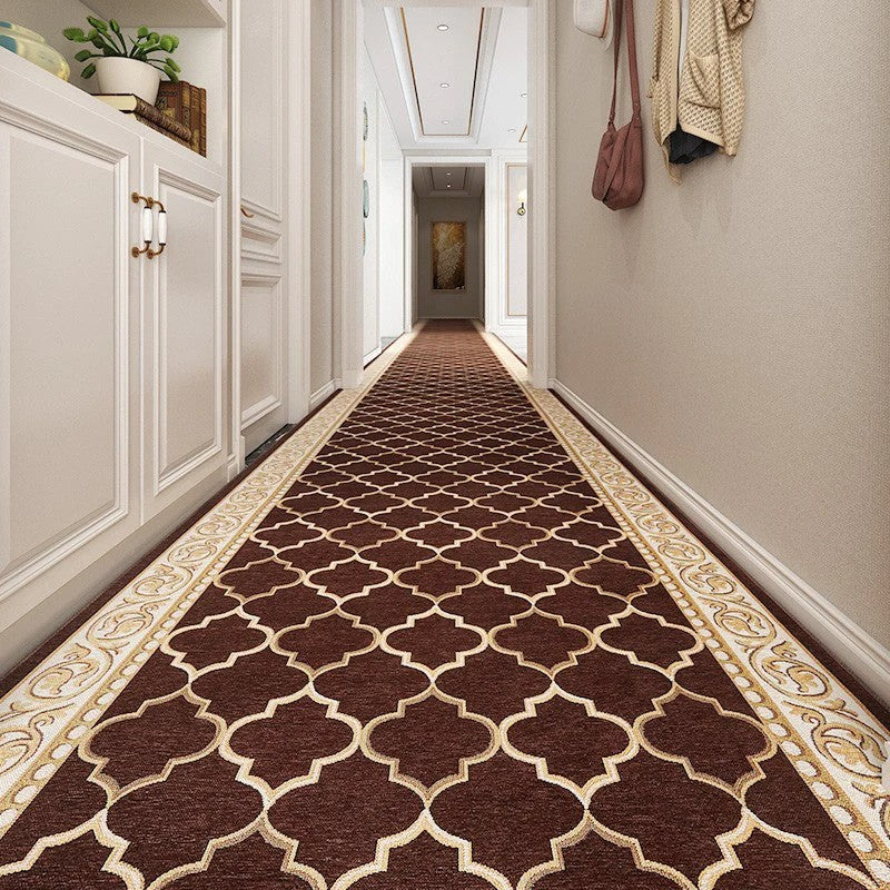 Modern Extra Long Hallway Runners, Stain-resistant Non Slip Kitchen Runner Rugs, Easy Care Entryway Brown Runner Rugs, Long Narrow Runner Rugs, Entrance Hallway Runners, Hallway Runners-Grace Painting Crafts