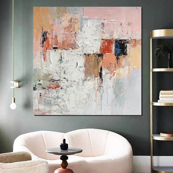 Extra Large Abstract Paintings on Canvas, Hand Painted Abstract Painting, Bedroom Wall Art Ideas, Simple Painting Ideas for Bedroom-Grace Painting Crafts