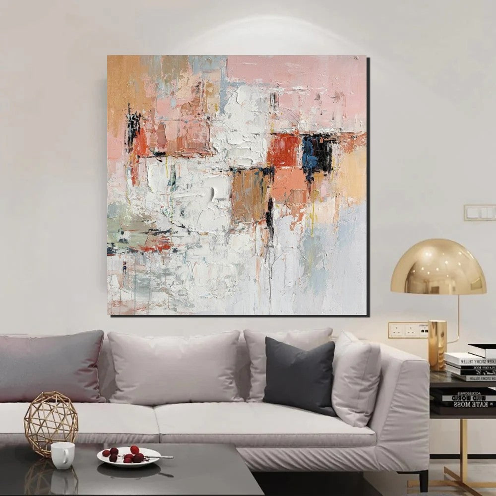 Extra Large Abstract Paintings on Canvas, Hand Painted Abstract Painting, Bedroom Wall Art Ideas, Simple Painting Ideas for Bedroom-Grace Painting Crafts