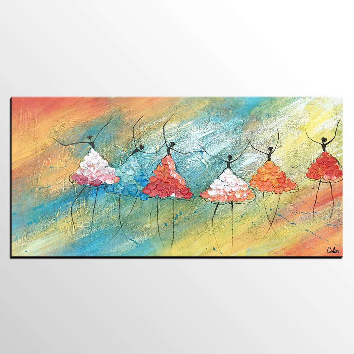 Simple Abstract Paintings, Ballet Dancer Painting, Original Artwork, Bedroom Canvas Painting, Acrylic Canvas Painting, Custom Art-Grace Painting Crafts