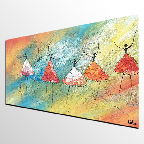 Simple Abstract Paintings, Ballet Dancer Painting, Original Artwork, Bedroom Canvas Painting, Acrylic Canvas Painting, Custom Art-Grace Painting Crafts