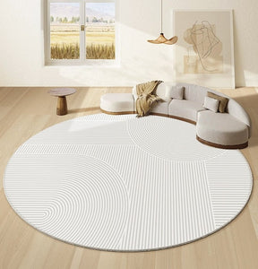 Geometric Carpets for Sale, Circular Rugs under Dining Room Table, Contemporary Round Rugs Next to Bed, Abstract Modern Rugs for Living Room-Grace Painting Crafts