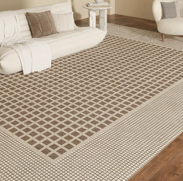 Contemporary Soft Rugs Next to Bed, Abstract Modern Rugs for Living Room, Dining Room Modern Floor Carpets, Modern Rug Ideas for Bedroom-Grace Painting Crafts