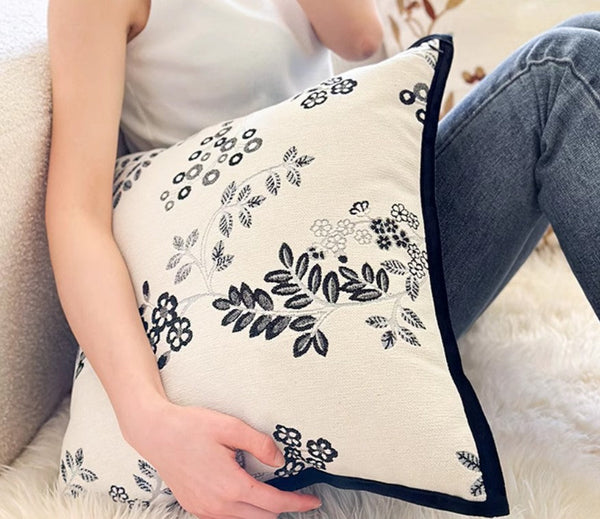 Square Decorative Pillow Covers, Decorative Pillows for Couch, Farmhouse Decorative Pillows for Sofa, Spring Swallow Decorative Pillows for Bedroom-Grace Painting Crafts