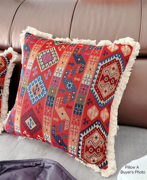 Oriental Throw Pillow for Couch, Bohemian Decorative Sofa Pillows for Bedroom, Geometric Decorative Throw Pillows for Living Room-Grace Painting Crafts