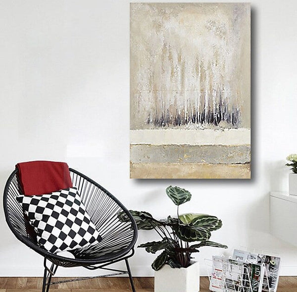 Simple Modern Acrylic Paintings, Forest Tree Painting, Canvas Painting Landscape, Abstract Landscape Painting, Paintings for Living Room-Grace Painting Crafts