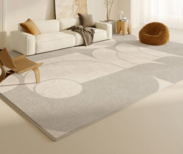 Abstract Contemporary Rugs for Bedroom, Dining Room Floor Rugs, Grey Modern Rugs under Sofa, Large Modern Rugs in Living Room, Modern Rugs for Office-Grace Painting Crafts