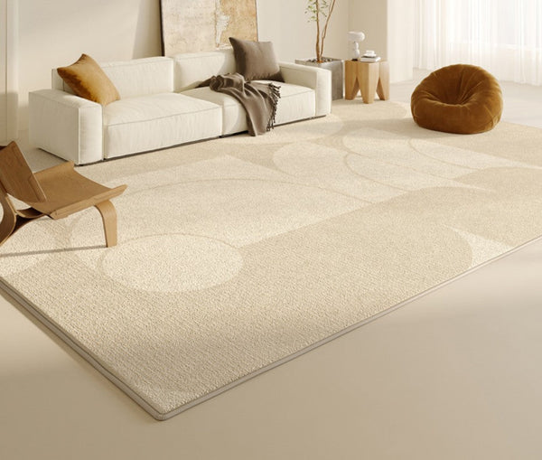 Abstract Contemporary Rugs for Bedroom, Modern Cream Color Rugs for Living Room, Modern Rugs under Sofa, Dining Room Floor Rugs, Modern Rugs for Office-Grace Painting Crafts