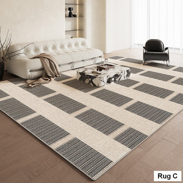 Bedroom Floor Rugs, Simple Abstract Rugs for Living Room, Contemporary Abstract Rugs for Dining Room, Modern Rug Ideas for Living Room-Grace Painting Crafts