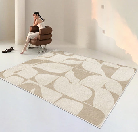 Large Modern Rugs for Living Room, Soft Modern Rug for Living Room, Bedroom Floor Rugs, Geometric Contemporary Rugs for Dining Room-Grace Painting Crafts