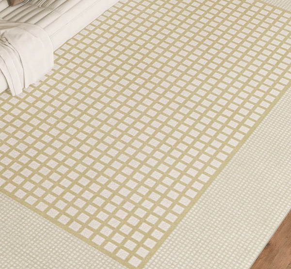 Chequer Modern Rugs for Living Room, Contemporary Soft Rugs Next to Bed, Dining Room Modern Floor Carpets, Modern Rug Ideas for Bedroom-Grace Painting Crafts