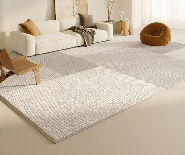 Abstract Modern Rugs for Living Room, Modern Rugs under Dining Room Table, Contemporary Modern Rugs Next to Bed, Simple Grey Geometric Carpets for Sale-Grace Painting Crafts