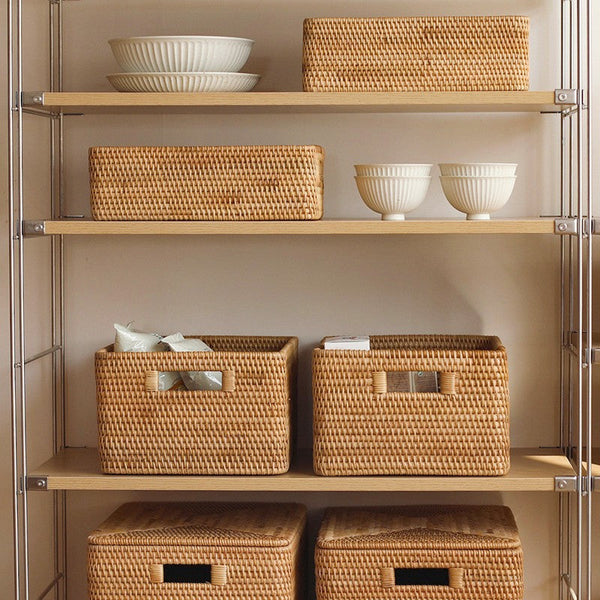 Storage Baskets for Toys, Rectangular Storage Basket for Shelves, Storage Basket with Lid, Storage Baskets for Bathroom, Storage Baskets for Clothes-Grace Painting Crafts