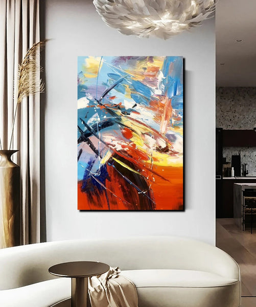 Acrylic Canvas Paintings, Large Painting on Canvas, Living Room Modern Paintings, Modern Abstract Painting for Office-Grace Painting Crafts