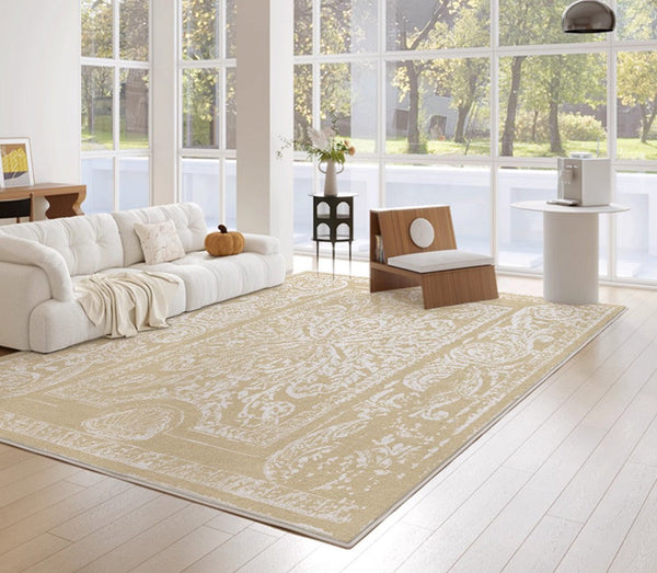 Living Room Contemporary Modern Rugs, Mid Century Modern Rugs for Interior Design, Soft Rugs under Coffee Table, Thick French Style Modern Rugs for Dining Room-Grace Painting Crafts