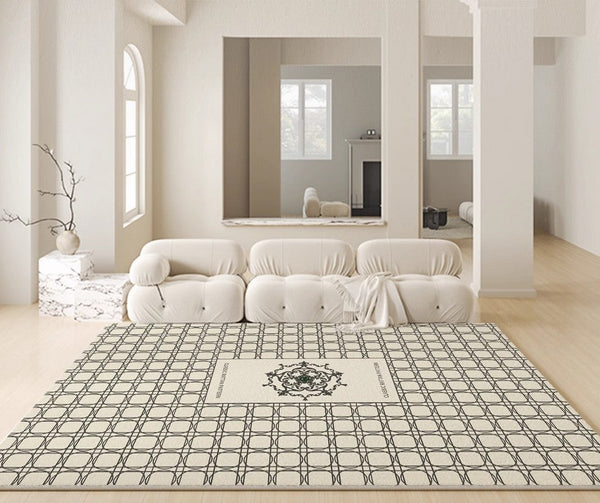 Geometric Modern Rugs for Dining Room, Contemporary Modern Rugs for Living Room, Mid Century Modern Rugs for Interior Design-Grace Painting Crafts