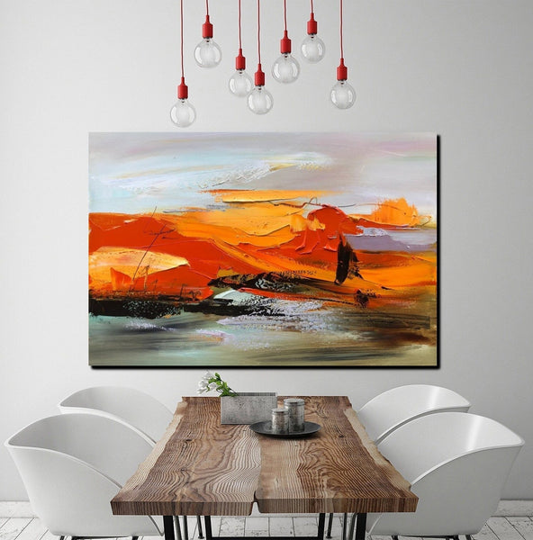 Large Painting for Living Room, Acrylic Paintings on Canvas, Large Paintings Behind Sofa, Heavy Texture Painting, Buy Paintings Online-Grace Painting Crafts